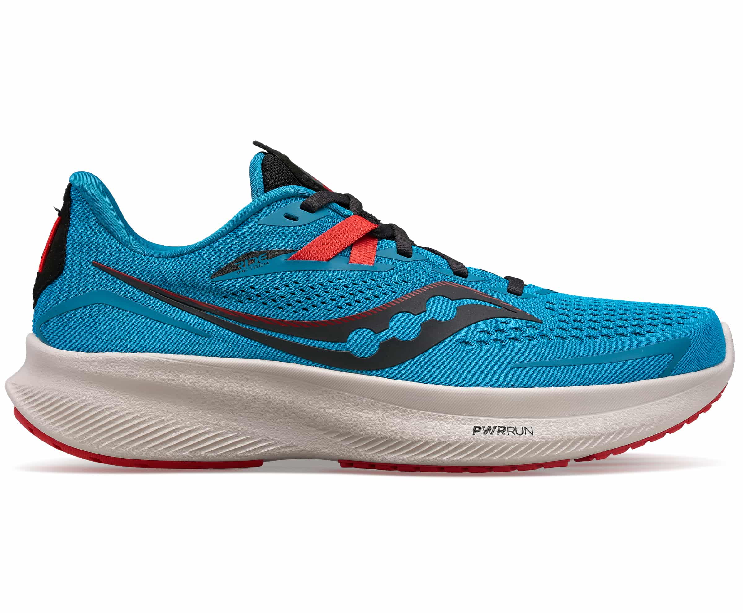 Saucony Men's Ride 15 Running Shoe -ocean/black